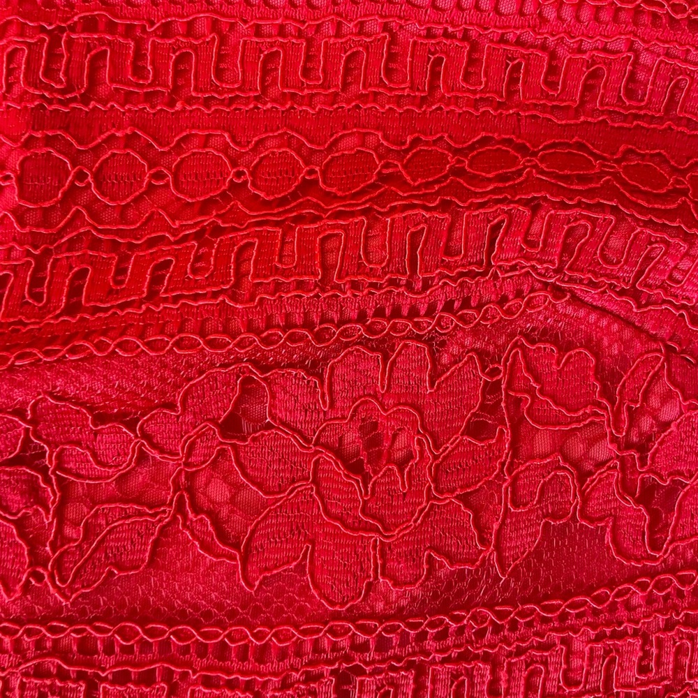 Eliza J Red Lace Dress, EUC Size 8 - Picture 3 of 7